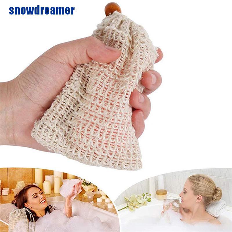 [Hàng mới về] Túi sợi tẩy da chết đựng xà phòng khi tắm tiện lợi tiết kiệm không gian