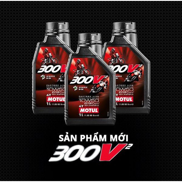 Nhớt MOTUL 300V2 FACTORY LINE 10W50 – Tặng phễu thay nhớt