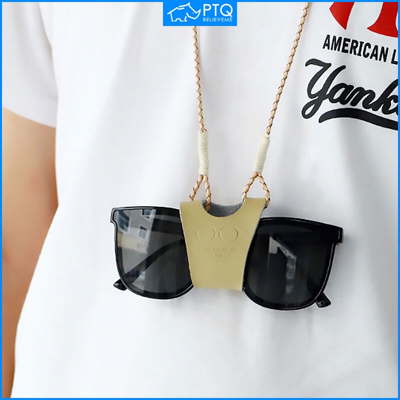 Dây Đeo Mắt Kính Bằng Da Họa Tiết Ngôi Sao Thời Trang