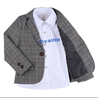 Bộ vest kẻ bé trai
