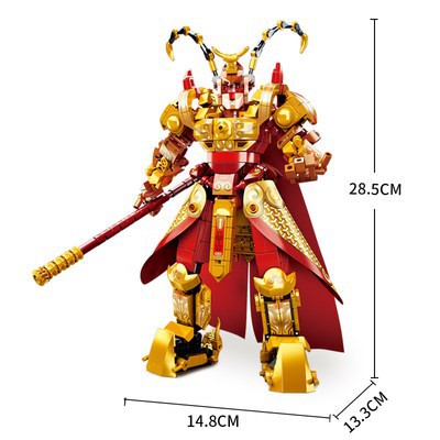 Đồ chơi lắp ráp tôn ngộ không cao 28cm siêu đẹp gồm 615+ pcs, đồ chơi xếp hình trí tuệ bằng nhựa an toàn 0932