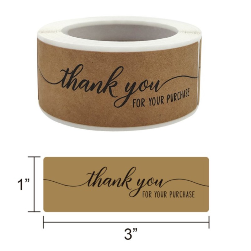 Cuộn 120 miếng stick Sticker Thank you Dán nhãn cảm ơn STICK022