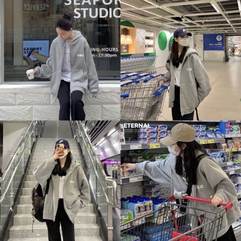 Áo Hoodie zip brand Hàn CEC