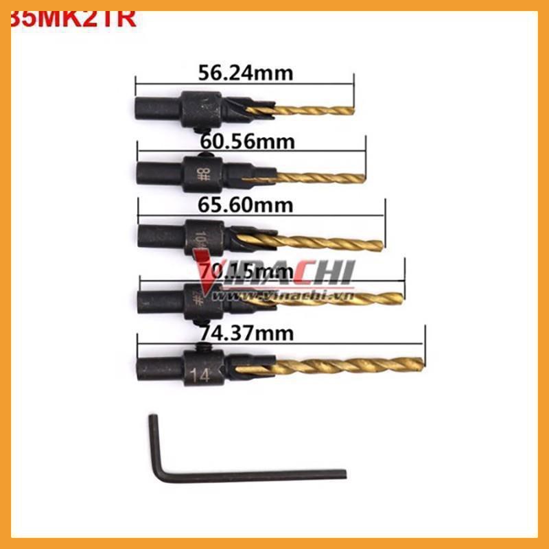 Bộ 5 mũi khoan 2 tầng