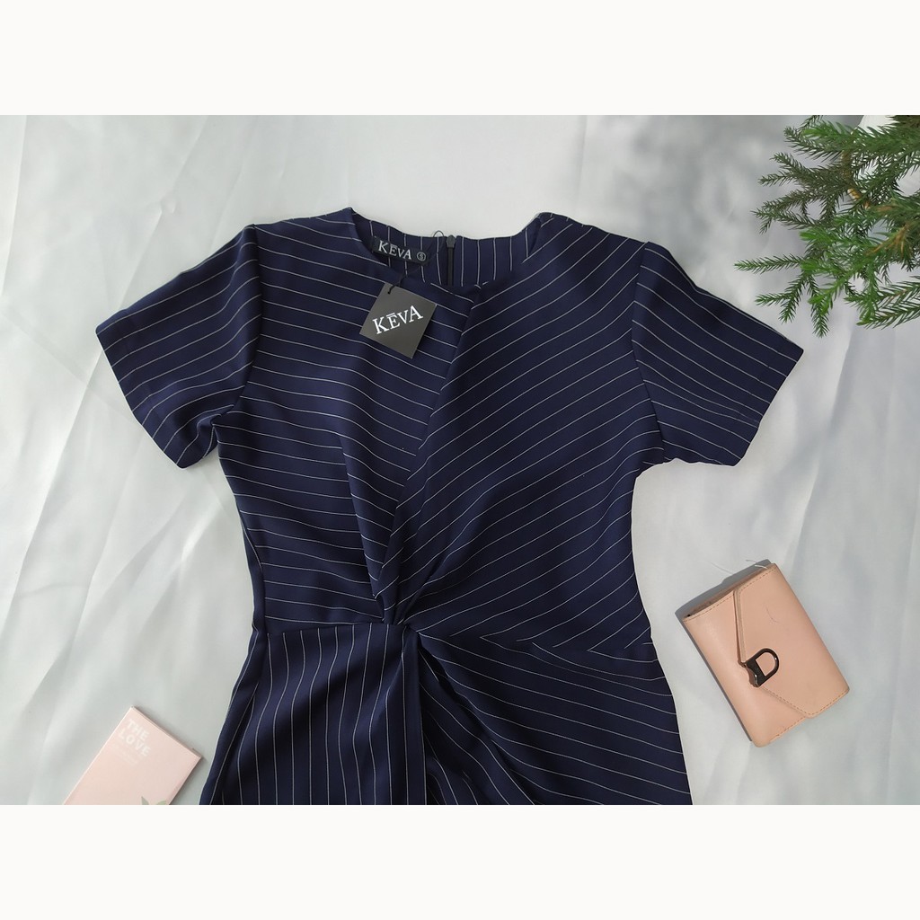 Váy đầm body xếp tà tôn dáng sang trọng - Đầm công sở xoắn eo che bụng K102 Keva thời trang nữ thiết kế Cao Cấp | BigBuy360 - bigbuy360.vn