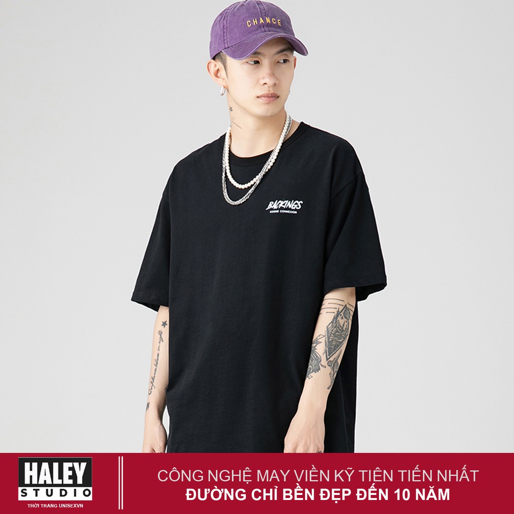 Áo Thun BackingS Unisex Form Rộng Nam Nữ tay lỡ Basic cao cấp chất cotton 100% phông siêu mát TN448 Haley