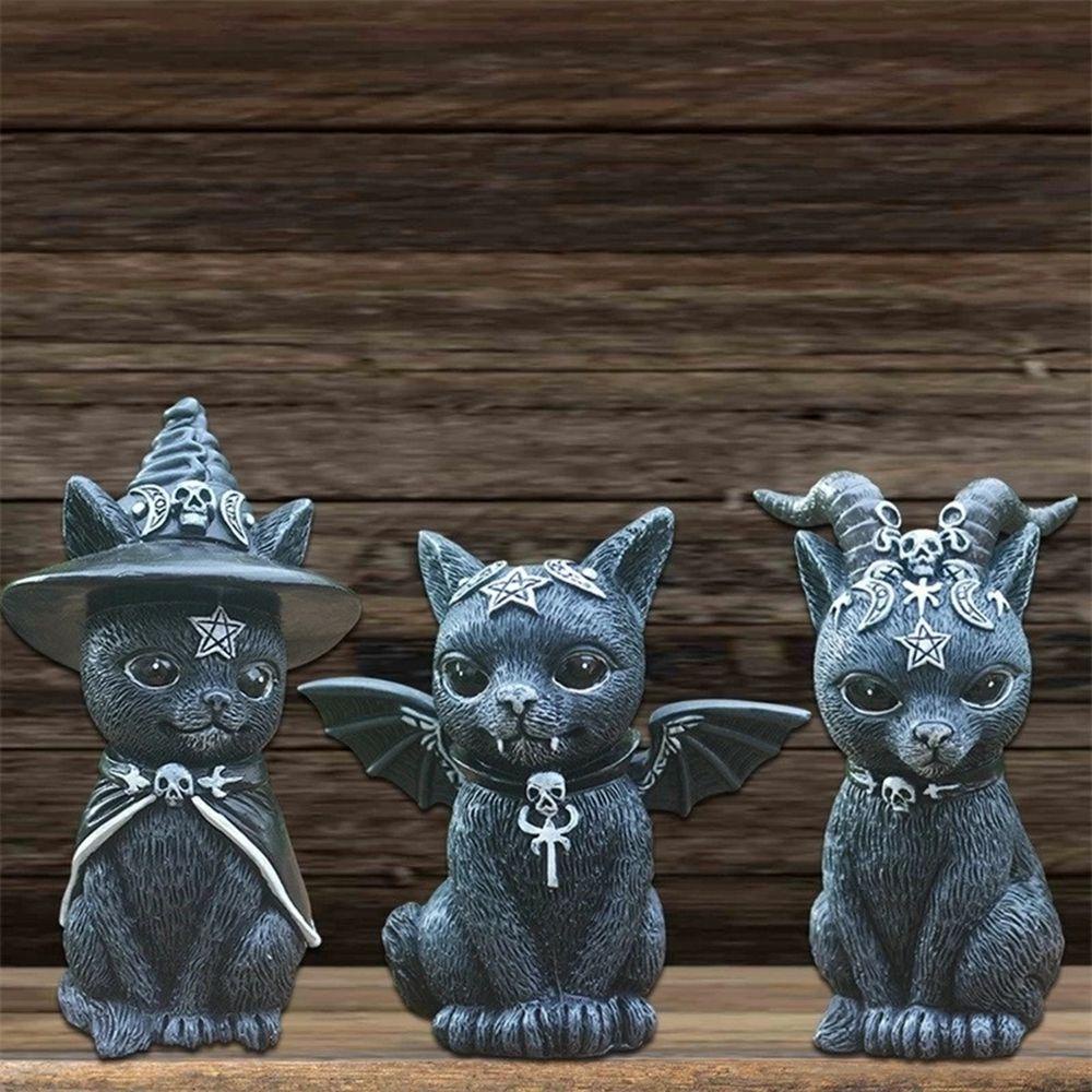 Phụ Kiện Trang Trí Phòng Halloween Hình Mèo Phù Thủy