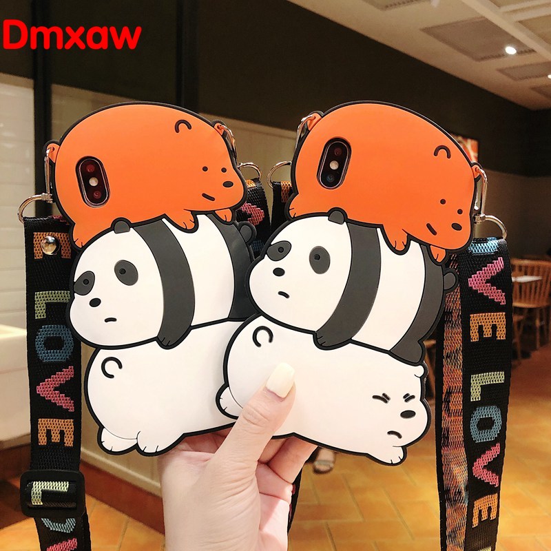 Ốp điện thoại silicon mềm We Bare Bears cho iPhone 12 Mini Pro Max 11 Pro Max X XS Max XR 8 7 6 6S Plus 5 5s SE