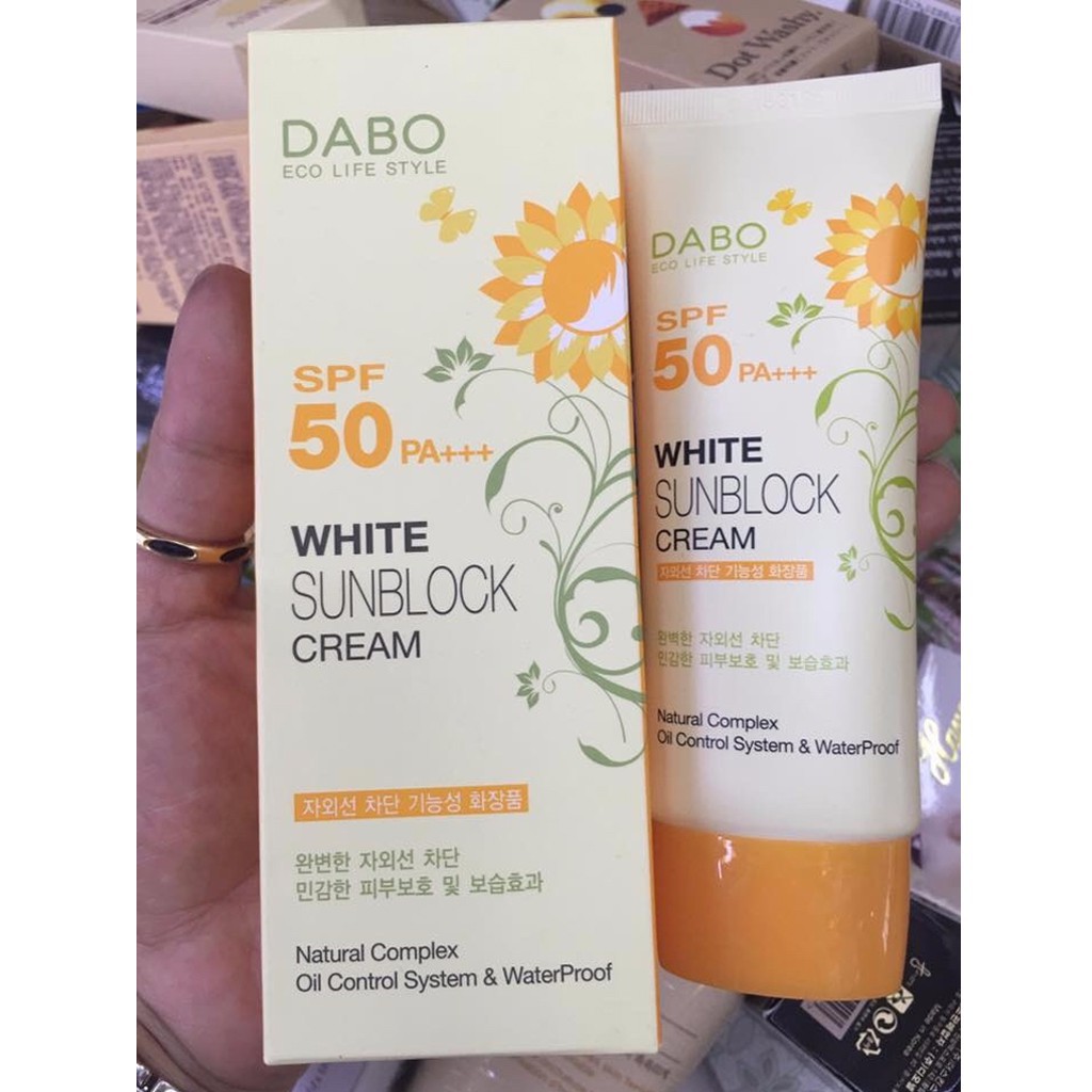 Kem chống nắng Dabo White Sunblock Cream SPF50 PA+++ Hàn Quốc 70ml
