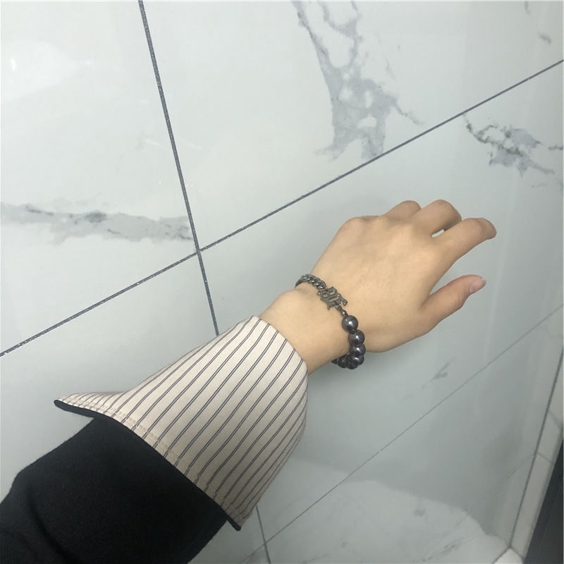 Vòng tay xâu hạt ngọc trai thời trang cá tính đơn giản