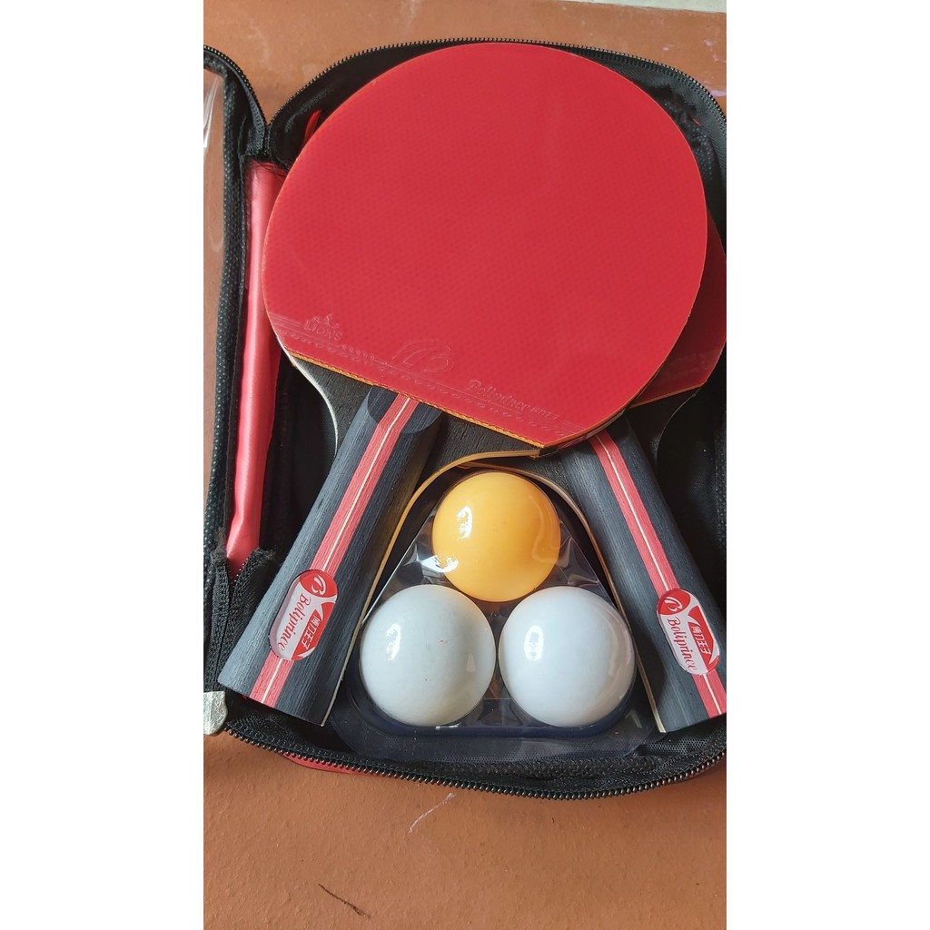 Vợt bóng bàn Boliprice - Laket bóng bàn thi đấu tiêu chuẩn - Bộ 2 vợt / 1 túi / 3 bóng cao cấp A070
