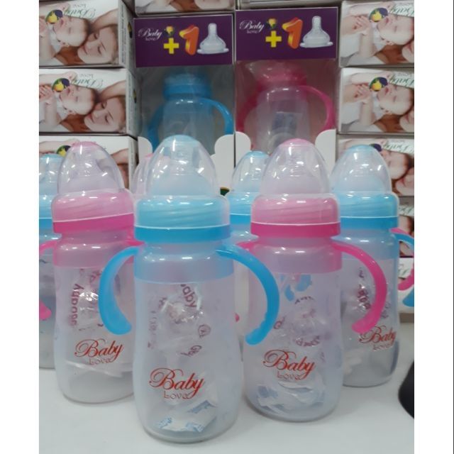 Bình sữa (bình thìa) cổ rộng sillicon babylove 240ml