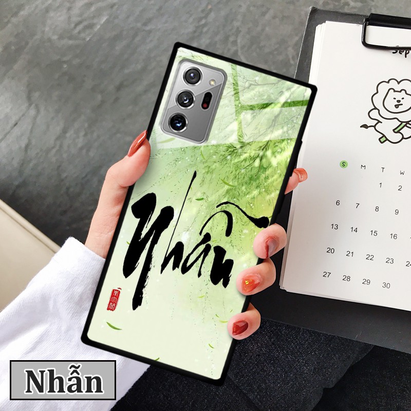 Ốp lưng kính 3D Samsung Galaxy Note 20 Ultra in chữ thư pháp ý nghĩa