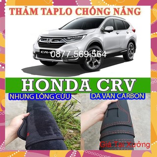 THẢM TAPLO HONDA CRV (2010-2017)-(2018 -2019)-(2020-2022) DA VÂN CARBON-NHUNG LÔNG CỪU