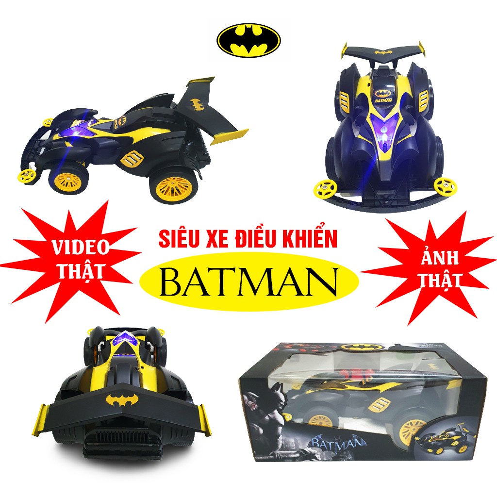 Đồ Chơi Siêu Xe Điều Khiển Từ Xa Batman Màu Đen Vàng Có Hộp Đẹp Thích Hợp Làm Quà Tặng Cho Bé Trai