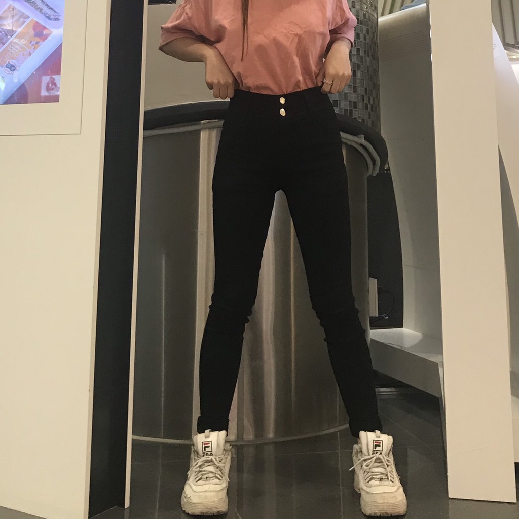 Quần legging giấy - Tregging hàng cạp cao 2 khuy chất đẹp | BigBuy360 - bigbuy360.vn