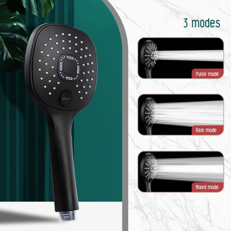 Đầu Vòi Sen Áp Suất Cao 3 Chế Độ Bằng ABS Tiết Kiệm Nước Chất Lượng Cao Có Thể Điều Chỉnh Cho Nhà Tắm