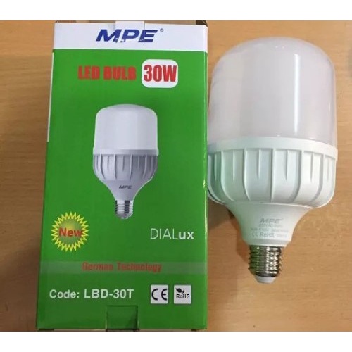 Bóng Bulb Trụ 30W MPE (Thân Nhựa) tiết kiệm điện