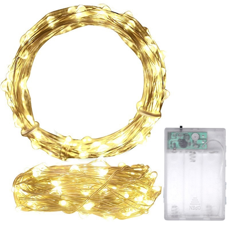 Dây đèn LED trong suốt 2M/5M/10M nhiều màu tùy chọn trang trí sinh động