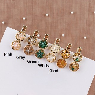 Phụ nữ pha lê Hoa hợp kim Phụ kiện tóc Lady Round Duckbill hình học Clip Hairgrips  Kẹp tóc kẹp đá