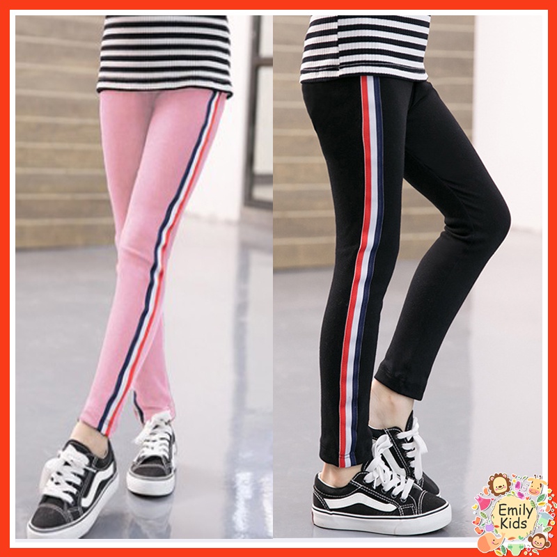 Quần Legging Thể Thao Chất Cotton Mềm Mại Thời Trang Cho Bé Gái 4-16 Tuổi