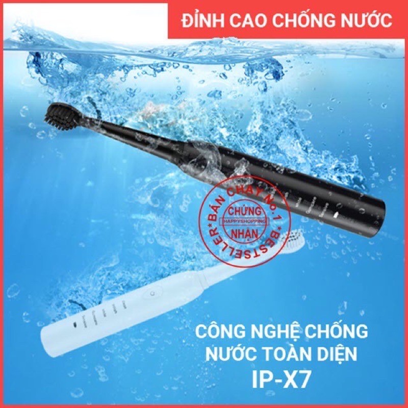 (Tặng kèm 3 đầu chải) Bàn chải đánh răng điện cao cấp  XT-1 5 chế độ chăm sóc răng miệng hiệu quả