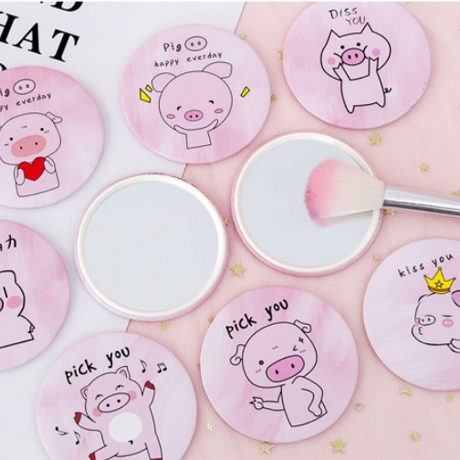 Gương mini heo hồng báo hồng Hàn Quốc xinh nhiều mẫu  Clovershop68