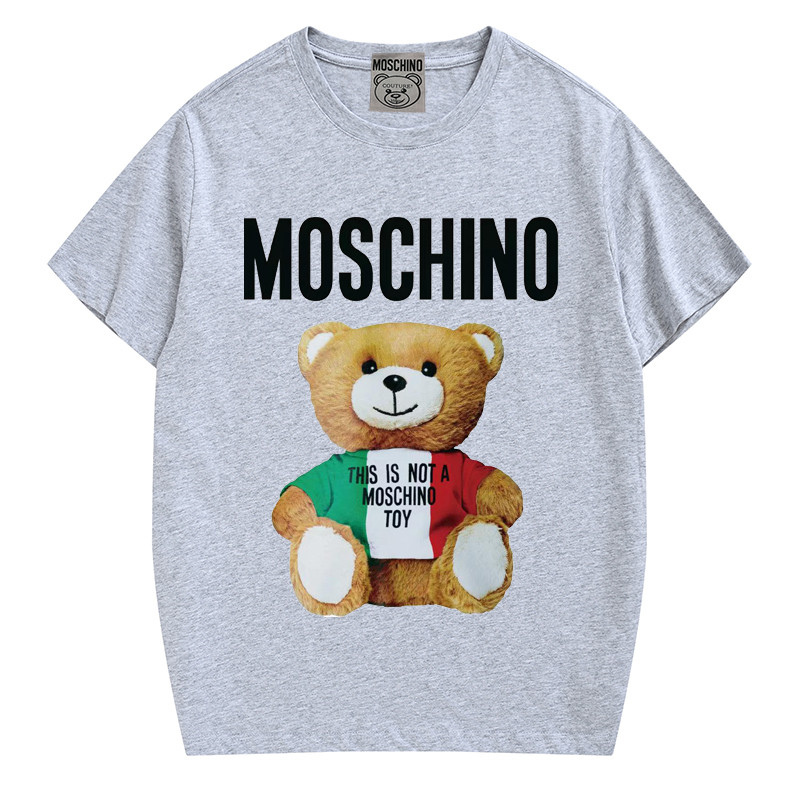 Áo Thun Tay Ngắn Chất Cotton Hoạ Tiết Moschino Unisex 841 #