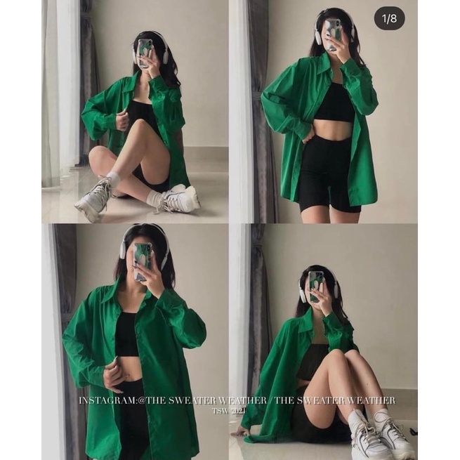 Áo sơ mi thô gam màu siêu hot hit