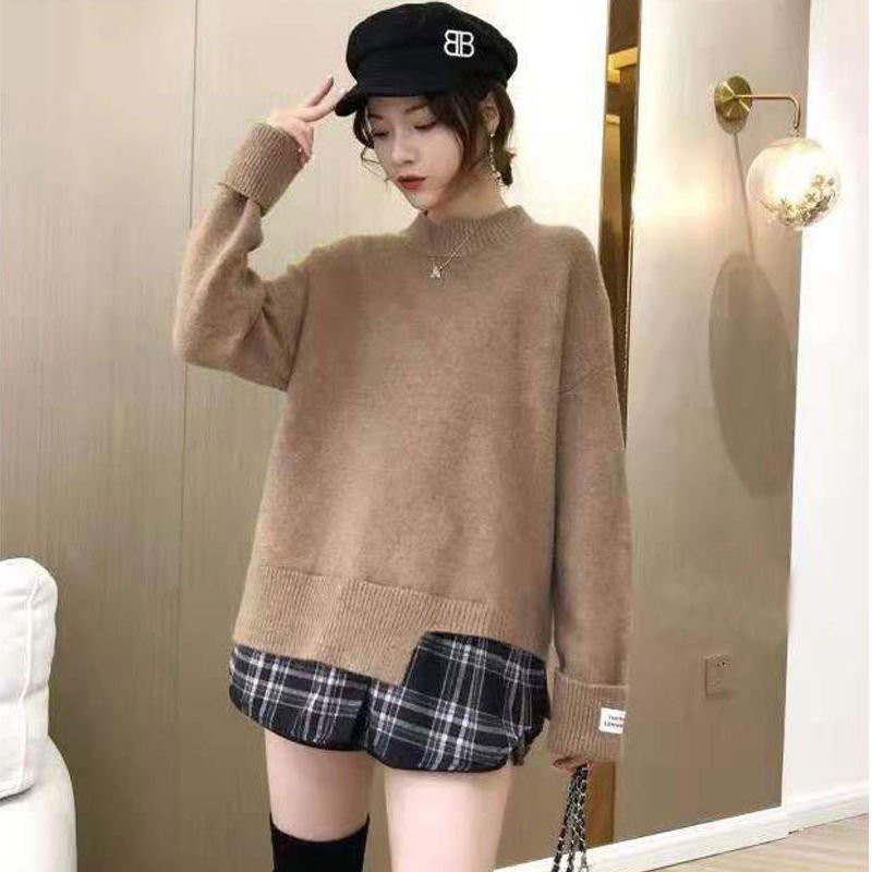 Áo Len Kẻ Sọc Phong Cách Hàn Quốc- 2 Màu Nâu và Đen | BigBuy360 - bigbuy360.vn