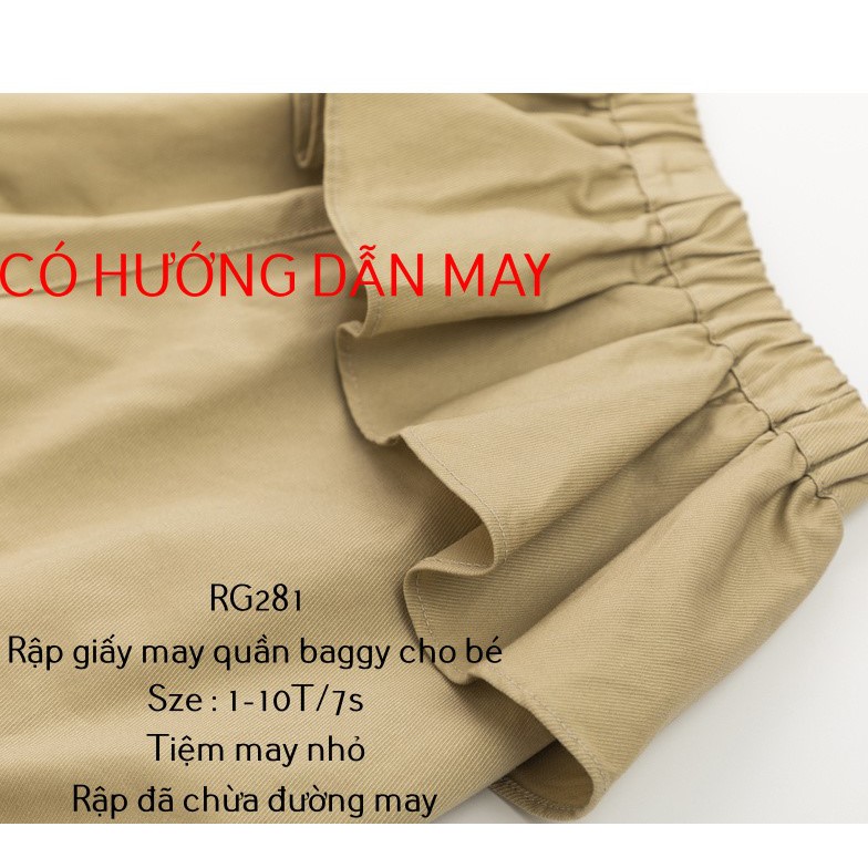 RG281_Rập giấy may quần baggy cho bé