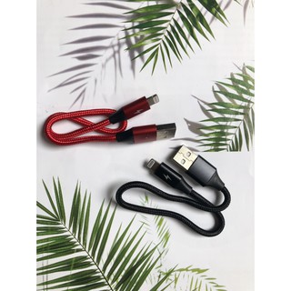 Cáp sạc dù 25cm sạc nhanh, 4 lõi dành cho Iphone, Samsung, oppo...