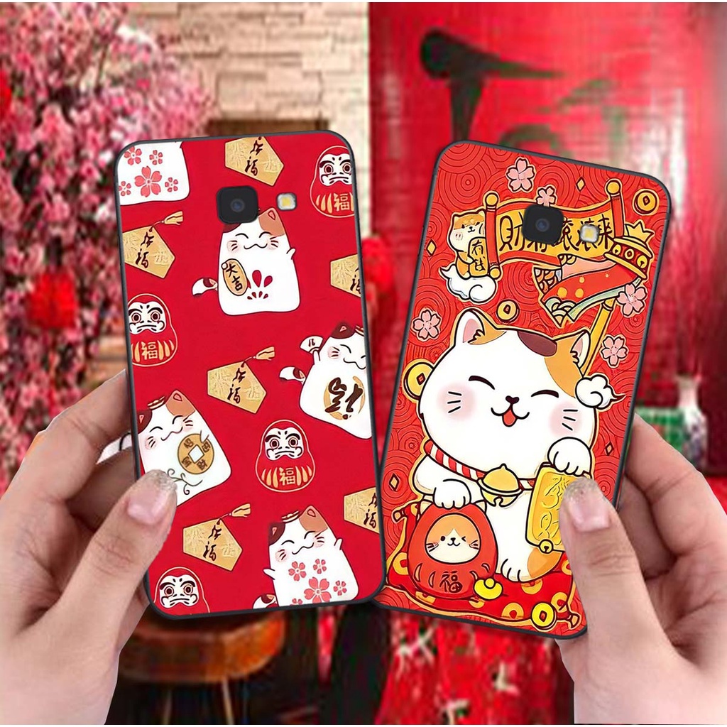 Ốp lưng Samsung J7 Prime bộ hình TẾT Mèo thần tài may mắn MANEKI NEKO cực đáng yêu, siêu đẹp