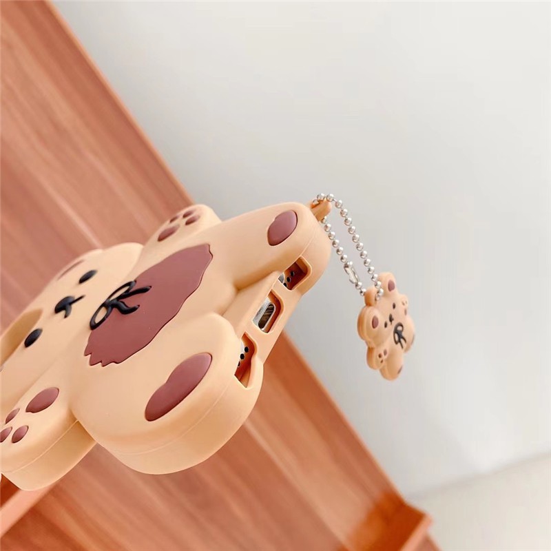 Ốp điện thoại silicon kiểu gấu Teddy 3D đáng yêu thích hợp cho Iphone 13 12 11 Pro Max 12mini I6 6s 7 8 Plus X Xr Xs Max