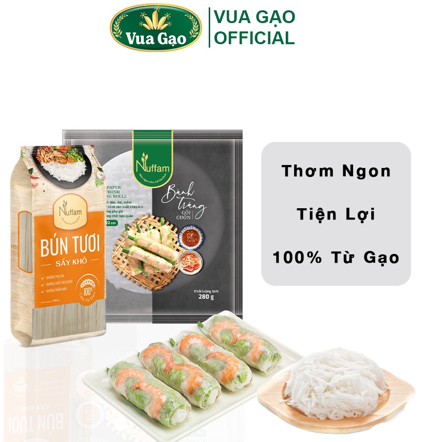 Combo Bún Tươi Sấy Khô Và Bánh Tráng Gỏi Cuốn (Cam kết chính hãng)