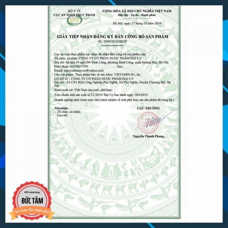 Vitamin B1 Bổ Sung Vitamin Cho Cơ Thể Hộp 100 Viên NHÀ THUỐC SÀI GÒN