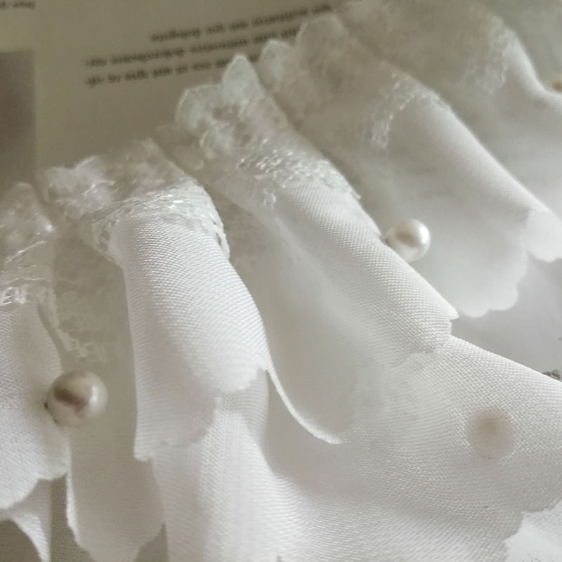 Cuộn dây ruy băng ren hoa 3D dài 1m dùng trang trí