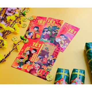 [Set 6 cái] Bao lì xì truyền thống