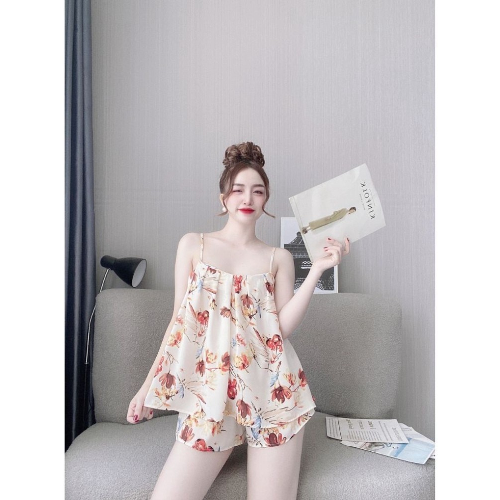 Đồ Ngủ Nữ BIGSIZE Đồ Ngủ Sexy lụa MANGO cao cấp mềm mại xinh xắn < 70KG | BigBuy360 - bigbuy360.vn