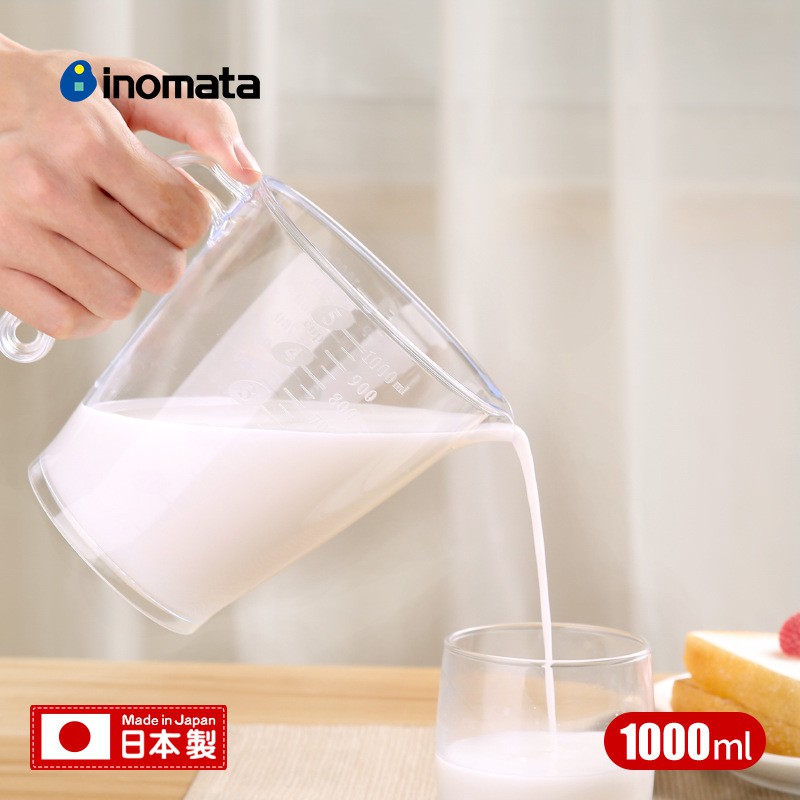 CỐC ĐONG LƯỜNG INOMATA 1 LÍT - HÀNG NỘI ĐỊA NHẬT, dùng để đong đo lường gia vị hoặc các mặt hàng chất lỏng khác