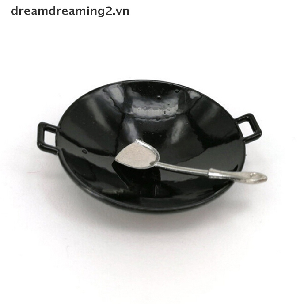 Bộ 3 Mô Hình Chảo Tỉ Lệ 1 / 12 Dành Cho Búp Bê