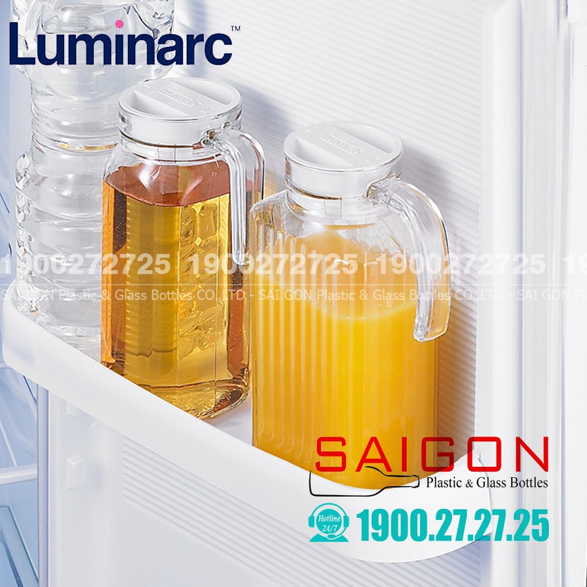 Bình Nước Thủy Tinh Luminarc Quadro 1700ml | Luminarc G2668 , Thủy Tinh Cao Cấp