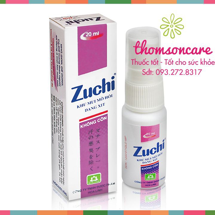 Zuchi xịt khử mùi hôi nách từ thảo dược - chính hãng