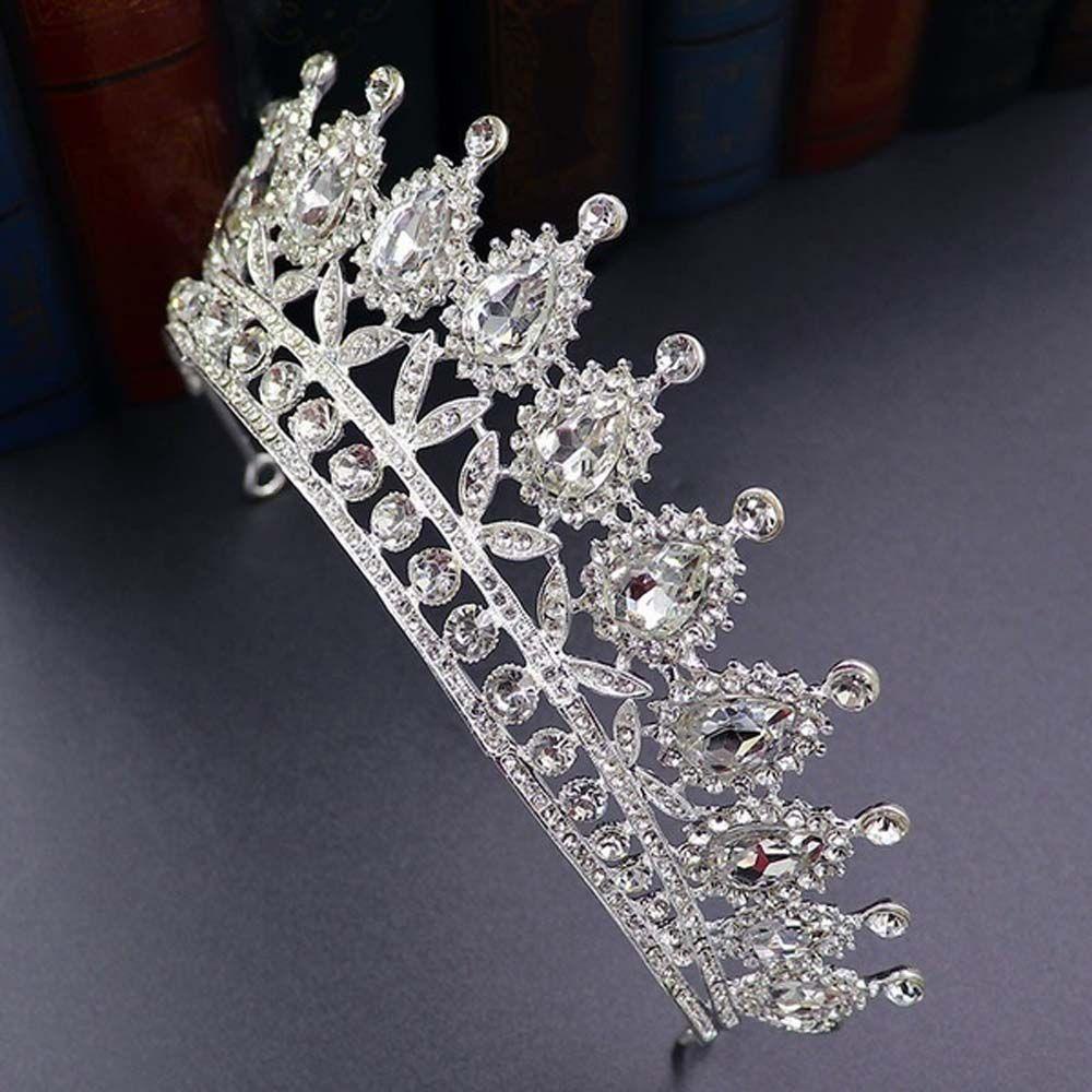 Vương Miện Cô Dâu WMES15H Thanh Lịch Baroque|Sang Trọng|Phụ Kiện Trang Trí Đám Cưới Bằng Hợp Kim Xinh Xắn