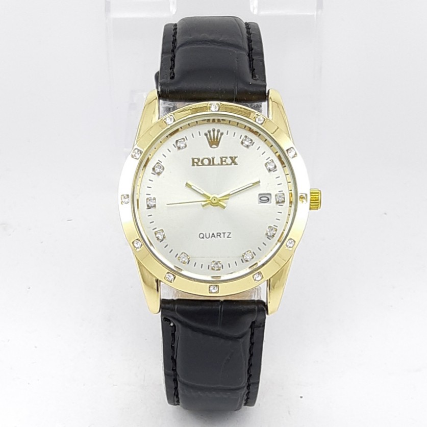 Đồng Hồ Quartz Yjkt Rolex Với Dây Đeo Da Jt1812