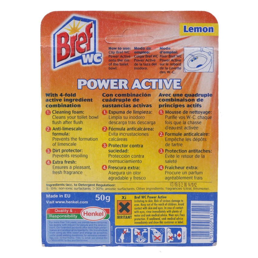 Viên khử mùi toilet Bref Power Active 50g
