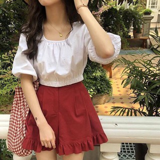 [HÀNG MỚI] áo croptop nữ chất vải đũi siêu yêu