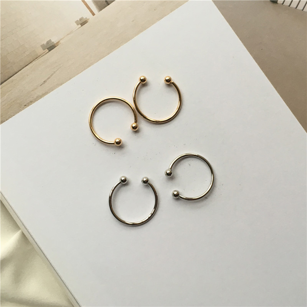 ALLGOODS Korea Opening Rings Minimalist Finger Rings Metal Rings Pearl New Jewelry Small Ball Copper Girls Fashion Jewelry