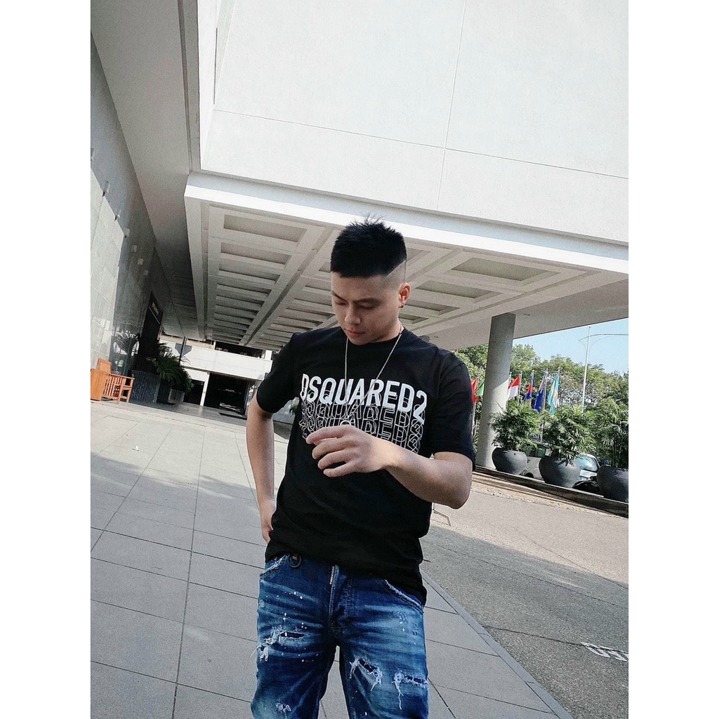 Áo thụng unisex tay lỡ logo chữ - Áo cộc DSQ thời trang nam -(hàng chất lượng) | BigBuy360 - bigbuy360.vn