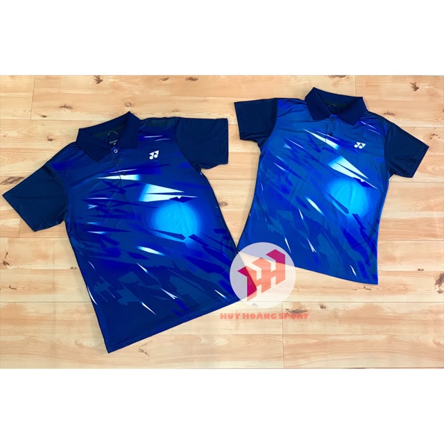 ÁO CẦU LÔNG YONEX CỔ BẺ- XANH ĐEN